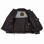 Milwaukee Leather LKL27004 Women's Premium Black Leather Embroidered Jacket with CE Armor Protection