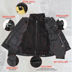 Milwaukee Leather Women's Tara Black Leather Motorcycle Rider 2-in-1 Convertible Hoodie Jacket Vest - LKL4712