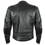 Milwaukee Leather LKM17003  Men's Premium Black Leather Motorcycle Riders Jacket with CE Armor Protecion