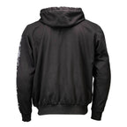 Milwaukee Leather Men's Bare Bones Black Reflective Skull CE Armored Riding Hoodie, Shoulder & Elbow Armor - MPM1797