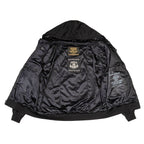 Milwaukee Leather Men's Bare Bones Black Reflective CE Armored Riding Hoodie, Shoulder and Elbow Armor - MPM1798