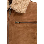Milwaukee Leather Vintage SFM1818 Men's Classic Beige Suede Leather Fashion Coat Jacket w/ Front Zipper Closure