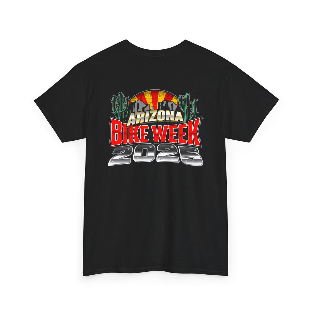 2025 Arizona Bike Week Official Logo Men's Black T-shirt GMX