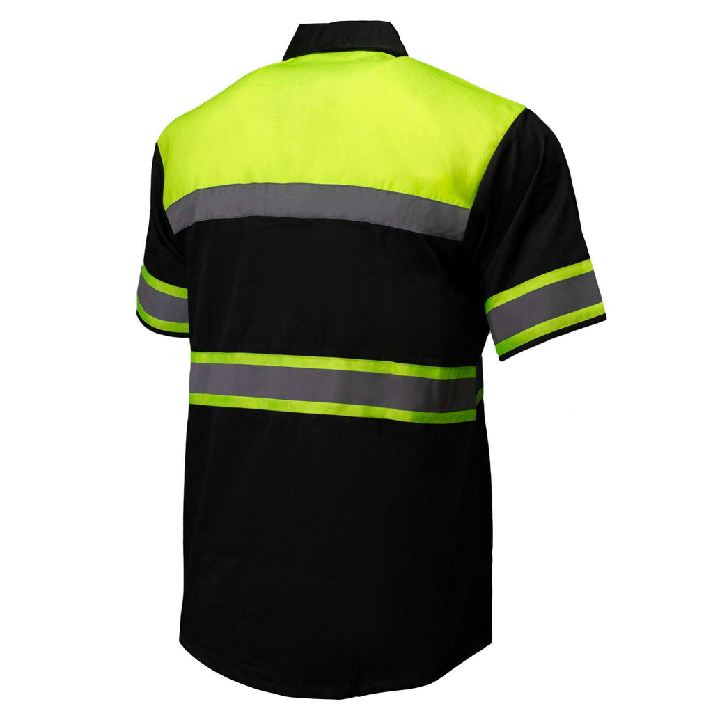 MMMCC Men’s Safeway Green/Black Mechanic Rider Ready Shirt w/ Reflective Strip MDM11613