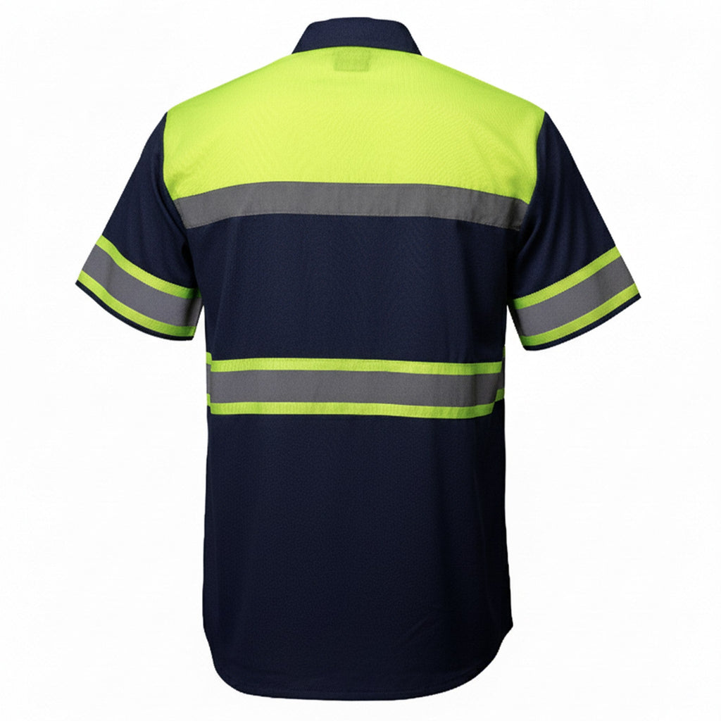 MMMCC Men’s Safeway Green/BlueMechanic Rider Ready Shirt w/ Reflective Strip MDM11614