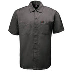 MMCC Men's Steel Grey Super Duty Classic Mechanic Button Up Shirt - 2 Chest Pockets - Microfiber Panel - MDM11628