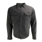 Milwaukee Leather Men’s Splitline Phantom 2-Tone CE Armored Protective Flannel - Kevlar® Reinforced - MPM1670