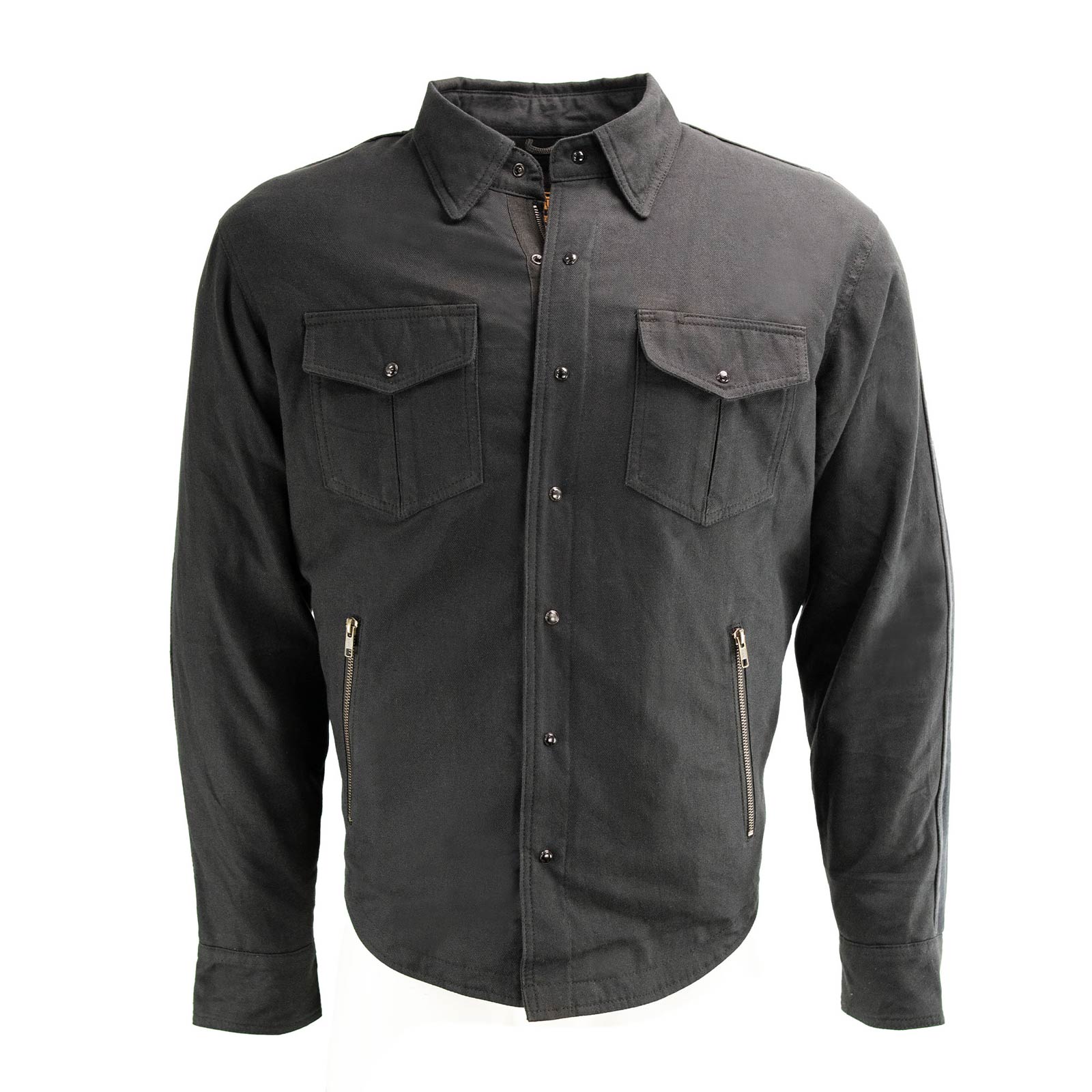 Milwaukee Leather Men’s Splitline Phantom 2-Tone CE Armored Protective Flannel - Kevlar® Reinforced - MPM1670