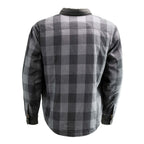 Milwaukee Leather Men’s Splitline Phantom 2-Tone CE Armored Protective Flannel - Kevlar® Reinforced - MPM1670