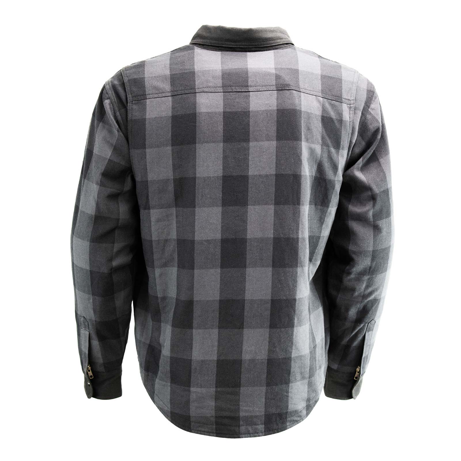 Milwaukee Leather Men’s Splitline Phantom 2-Tone CE Armored Protective Flannel - Kevlar® Reinforced - MPM1670
