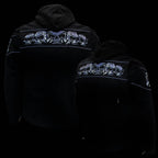 Milwaukee Leather Men's Vengeance Black Armored Textile Motorcycle Jacket with Skull Embroidery - MPM17019