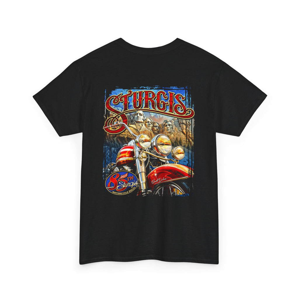 2025 Sturgis Motorcycle Rally Rushmore Mens Black T-Shirt GMX