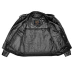 Milwaukee Leather Men's Live to Ride Classic Black Premium Leather CE Armored Motorcycle Jacket - Side Lace - LKM1706