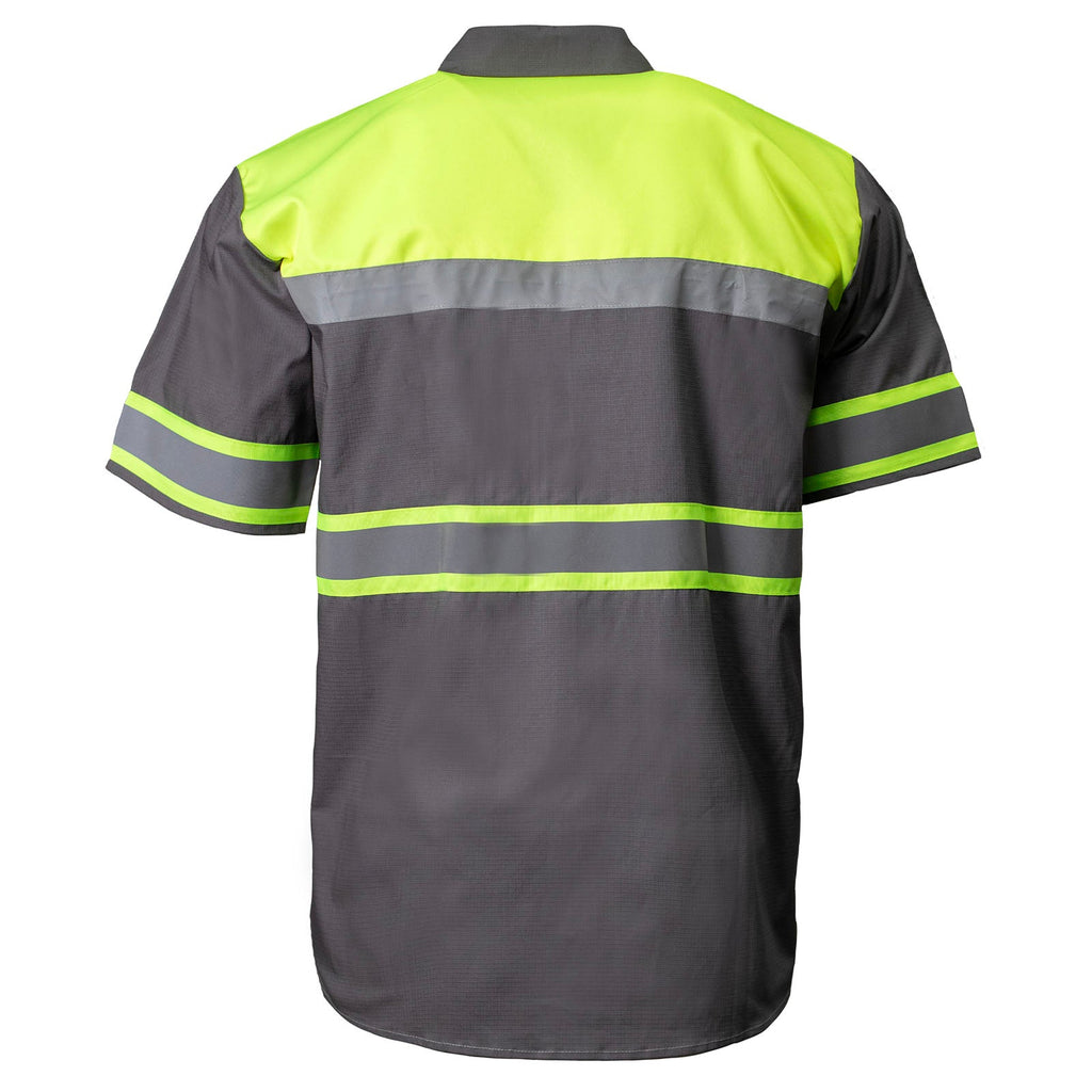 MMMCC Men’s Safeway Green/Grey Mechanic Rider Ready Shirt w/ Reflective Strip MDM11615