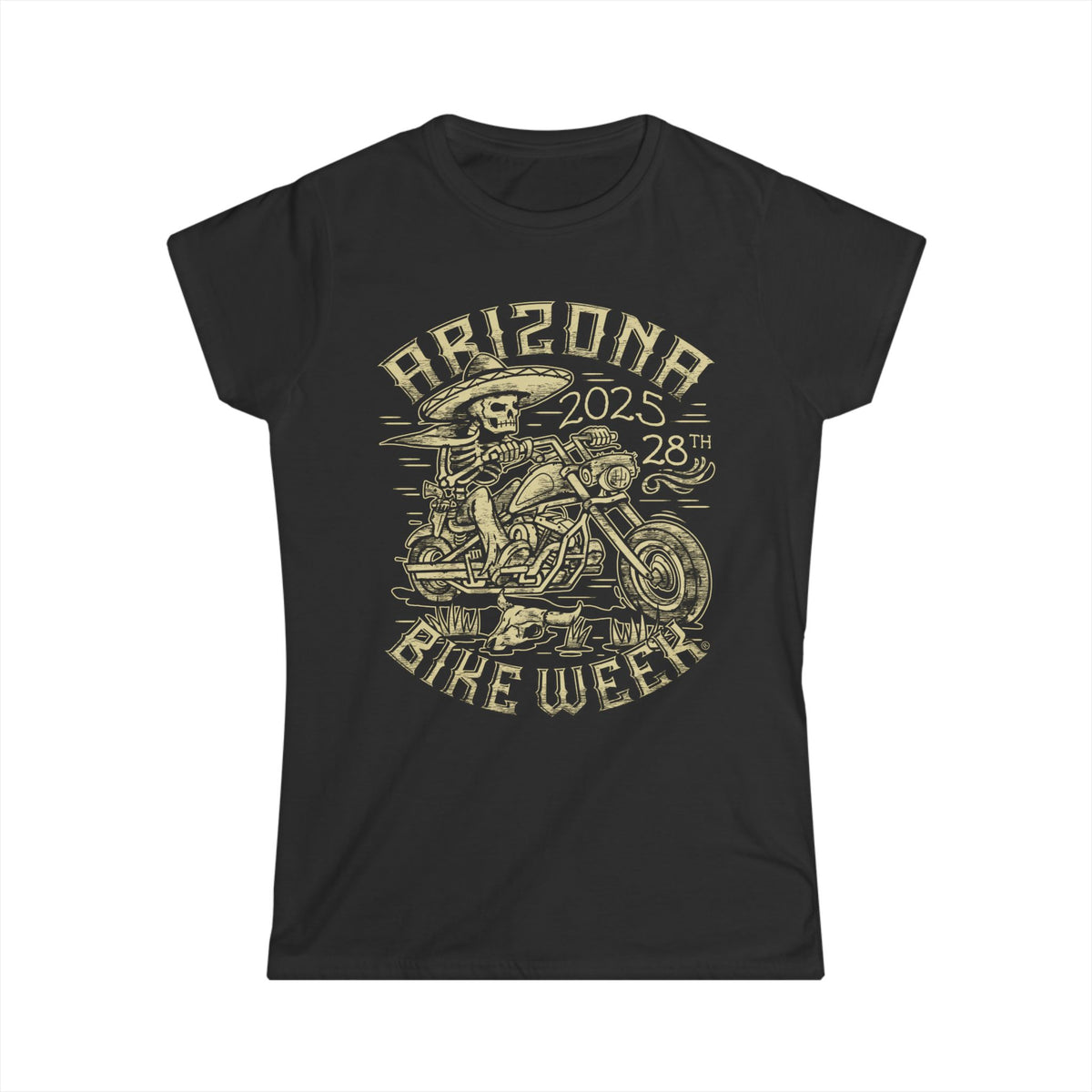 2025 Arizona Bike Week Mexicali Ladies Black T-shirt GMX