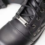 Milwaukee Leather MBL9328 Women's Black Premium Leather Lace-Up Motorcycle Riding Boots w/ Inside Zipper