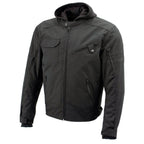 Milwaukee Leather Men's Flight 1300D Nylon Motorcycle Jacket with CE Armor and Removable Hoodie - MPM17017