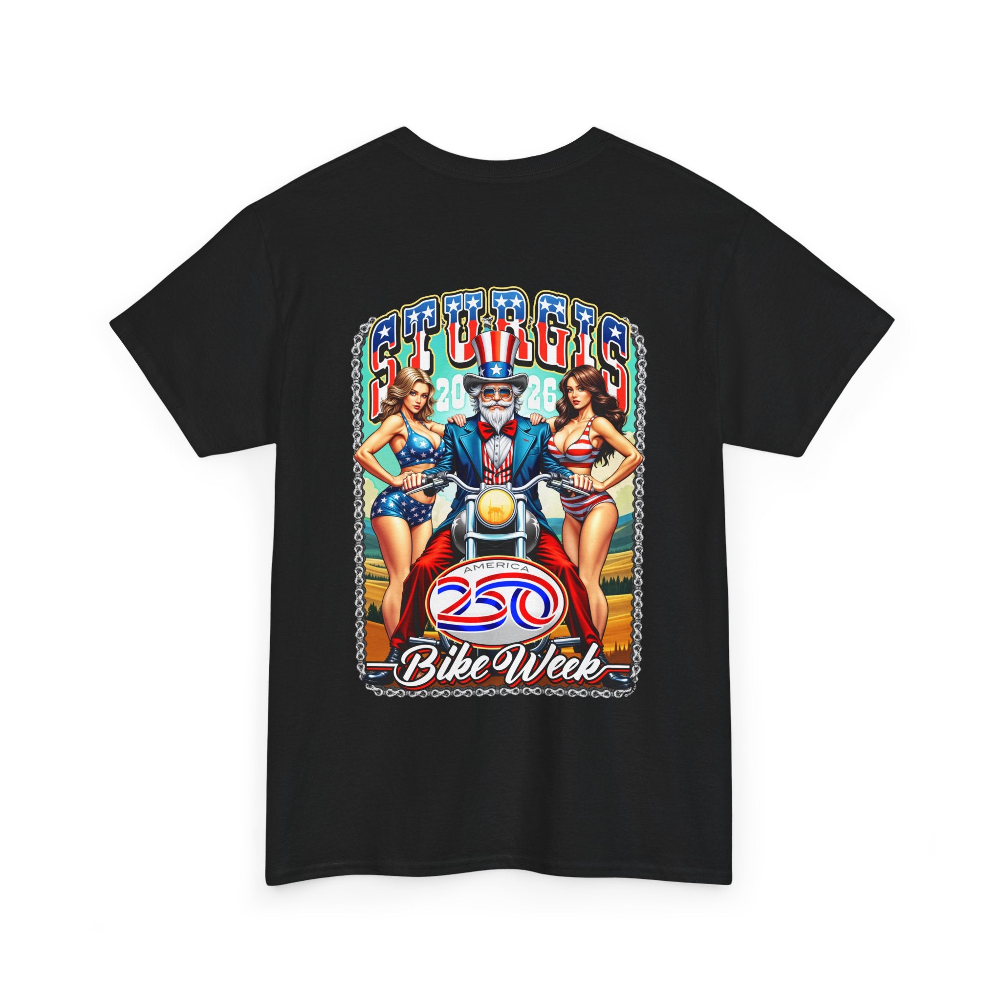 2026 Sturgis Motorcycle Rally Uncle Sam Mens Black T-shirt GMX