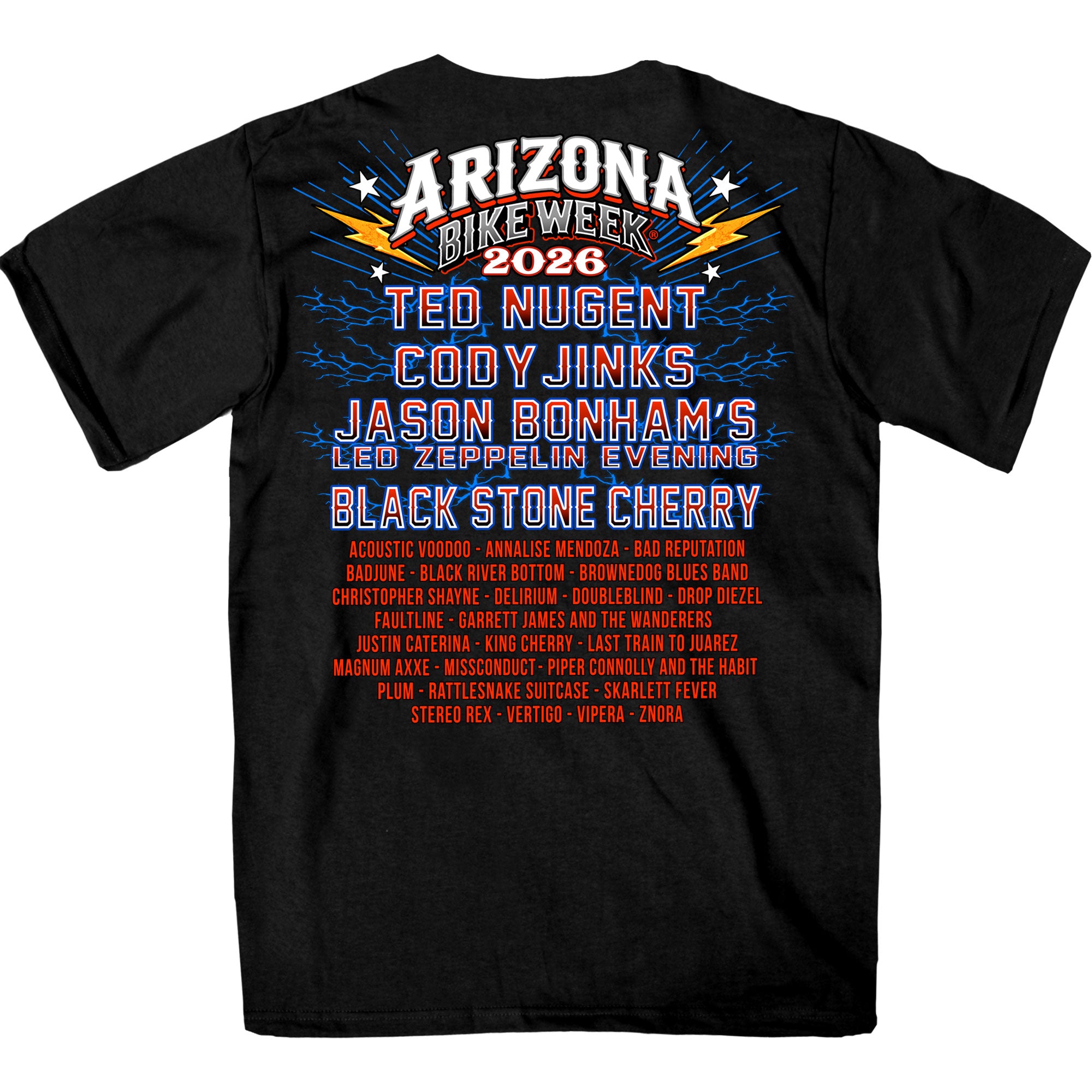 2026 Arizona Bike Week Concert Shirt SS Mens Black T-Shirt  AZM1440