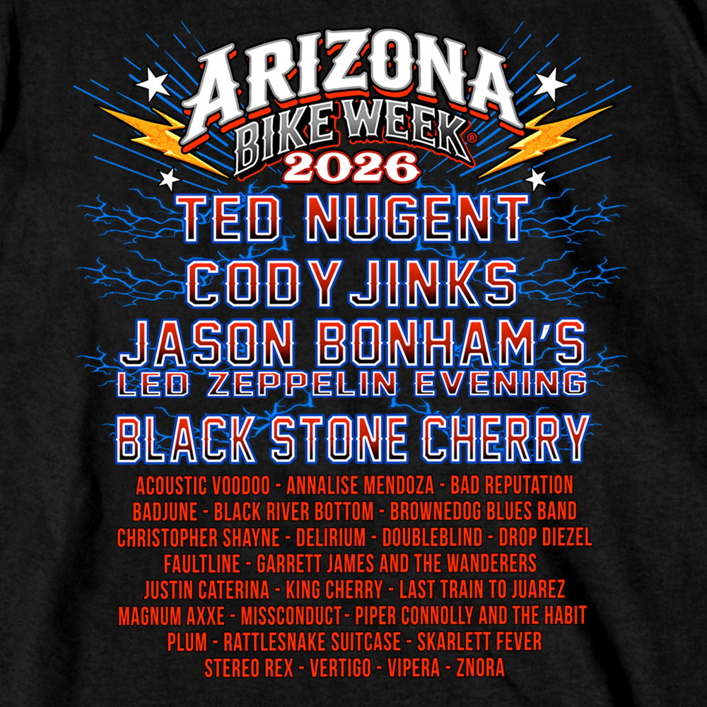 2026 Arizona Bike Week Concert Shirt SS Mens Black T-Shirt  AZM1440