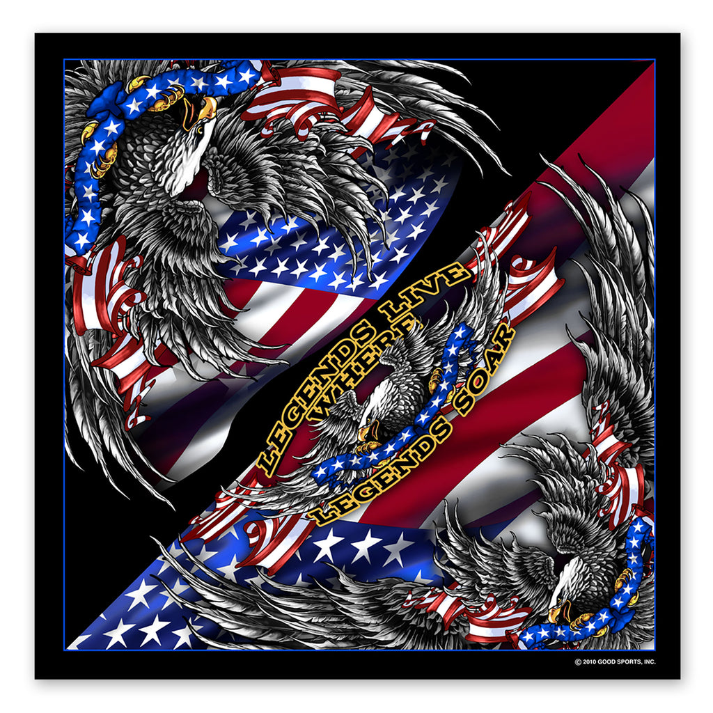 Hot Leathers BAB1044 Patriotic Upwing Bandana