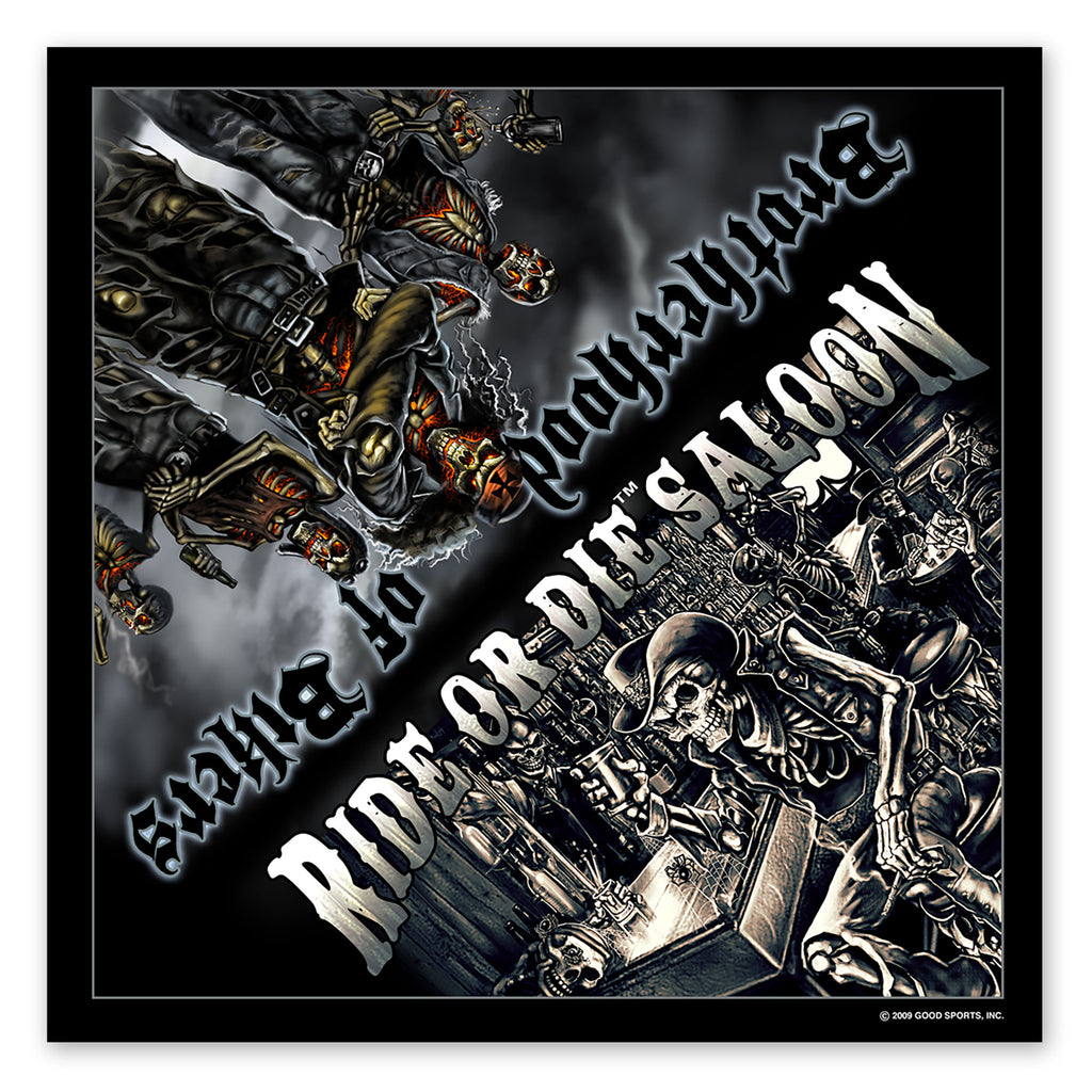 Hot Leathers BAB1047 Ride Or Die Saloon Bandana