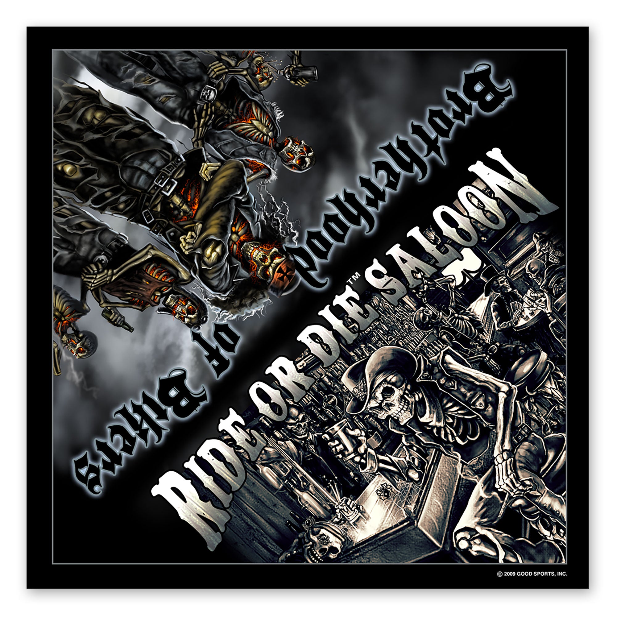 Hot Leathers BAB1047 Ride Or Die Saloon Bandana