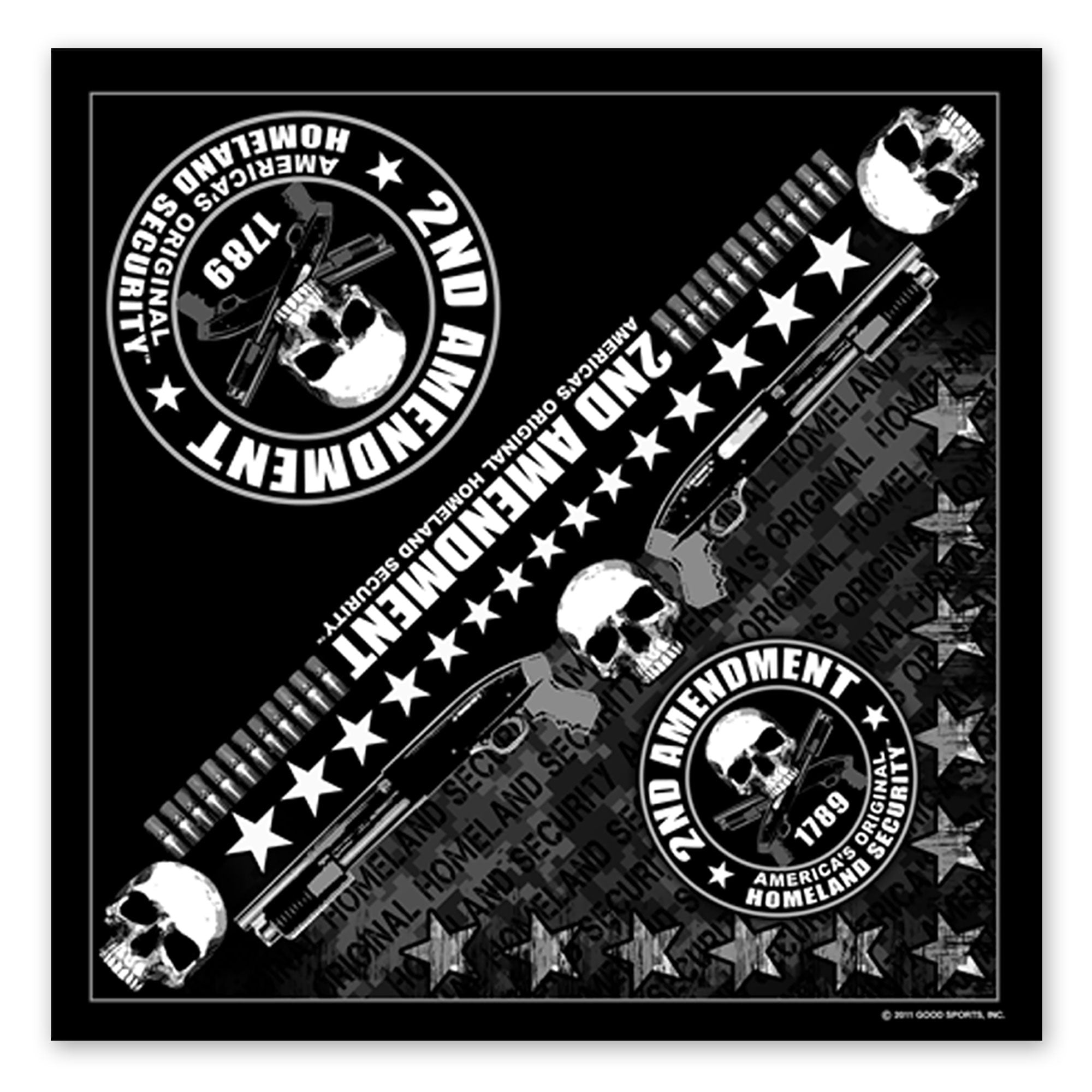 Hot Leathers BAB1051 Hot Leathers 2nd Amendment America's Original Homeland Security Bandana