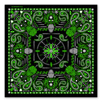 Hot Leathers BAB1068 Green Paisley Skulls Bandana