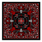 Hot Leathers BAB1070 Red Paisley Skulls Bandana
