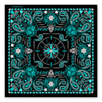 Hot Leathers BAB1072 Ladies Blue Paisley Skulls Bandana