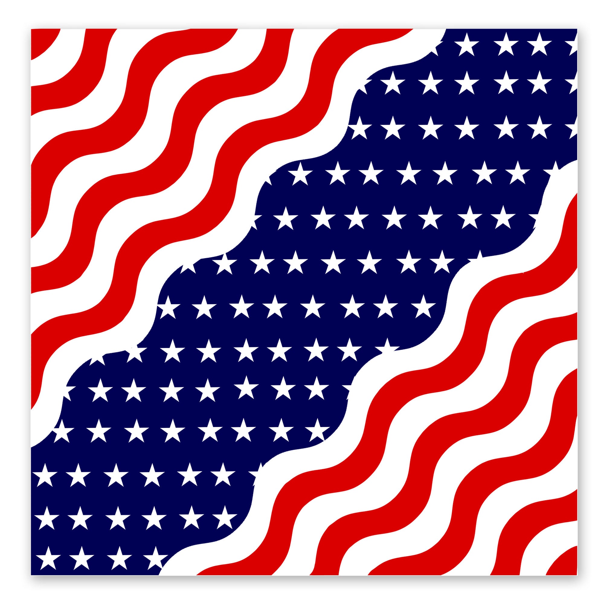 Hot Leathers BAB1079  Wavy American Flag Bandana
