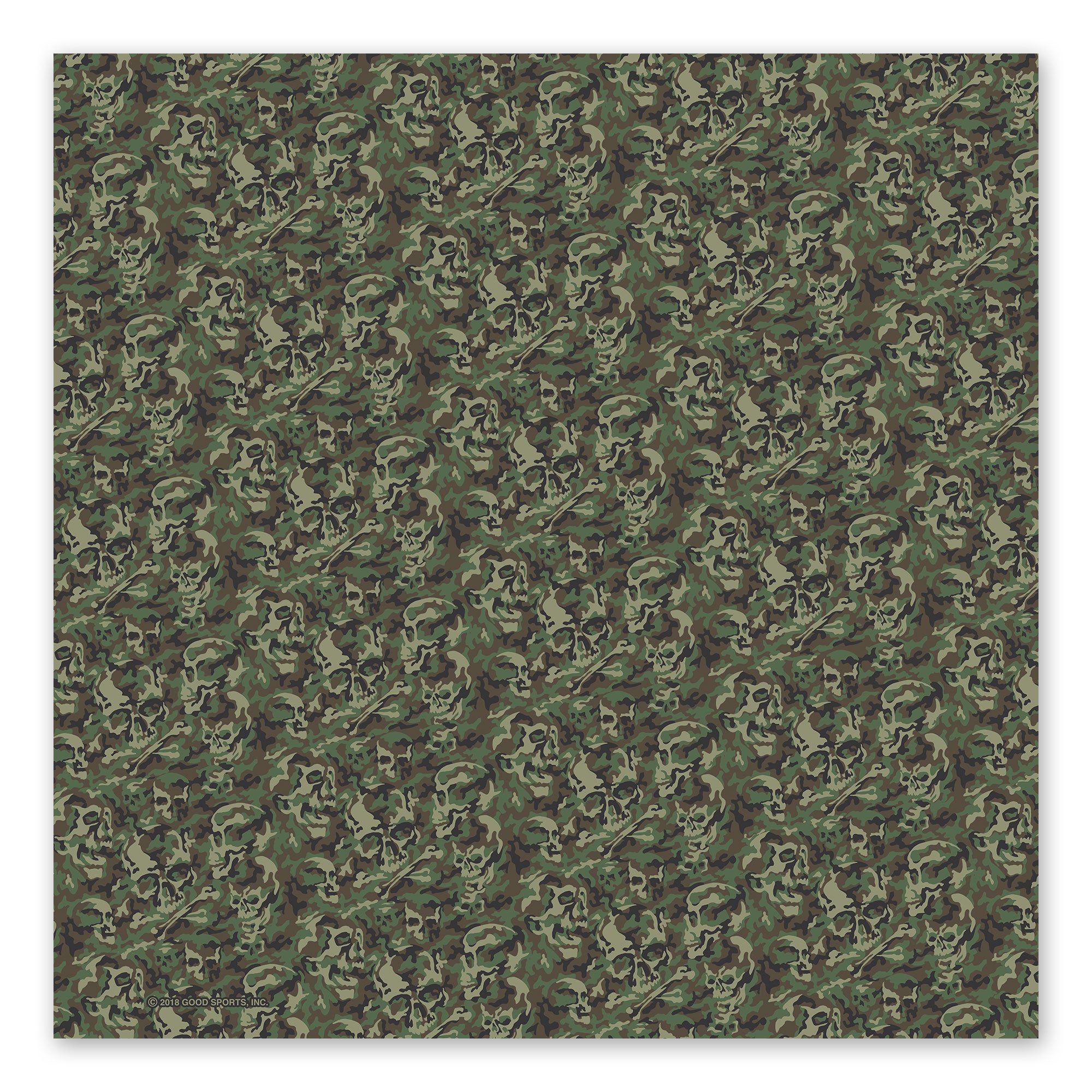 Hot Leathers BAB1086 Sublimated Forest Skull Camo Bandana