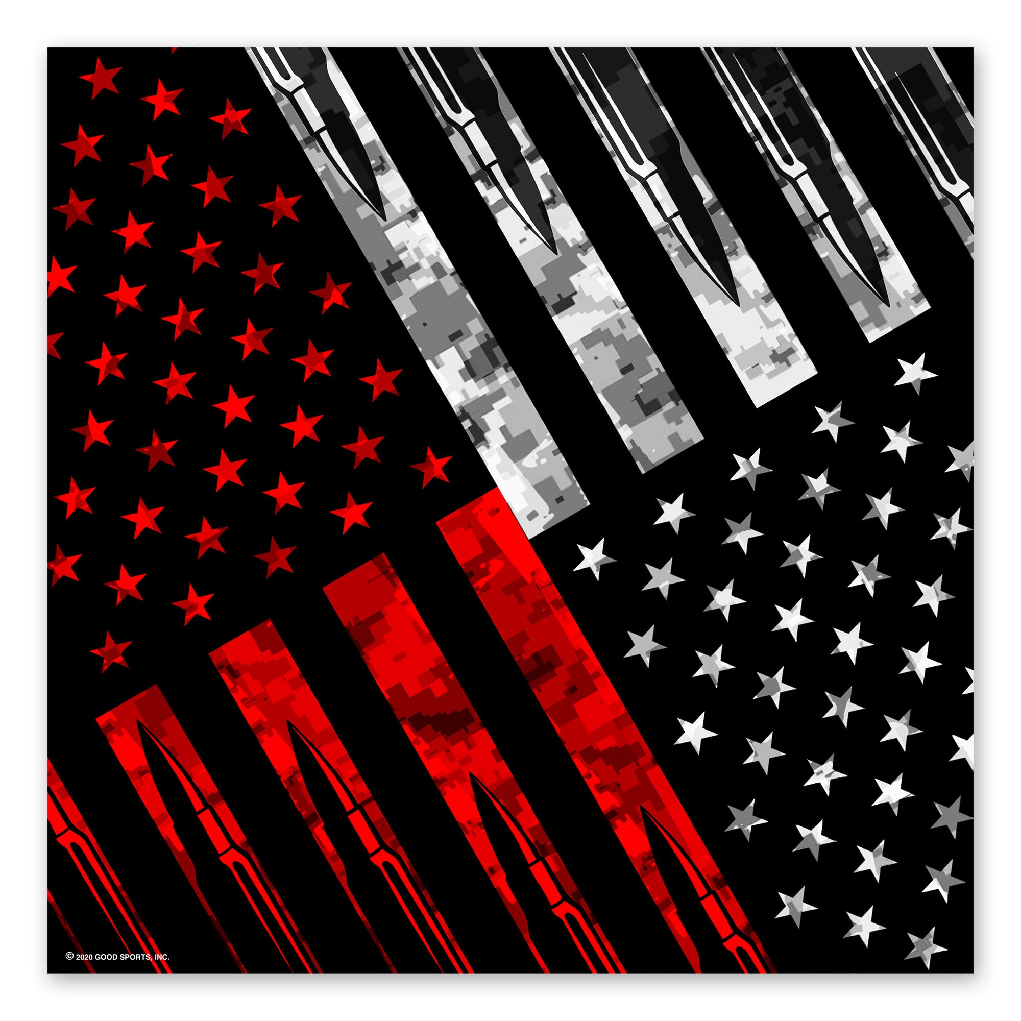 Hot Leathers BAB1091 Bullets Flag Bandana