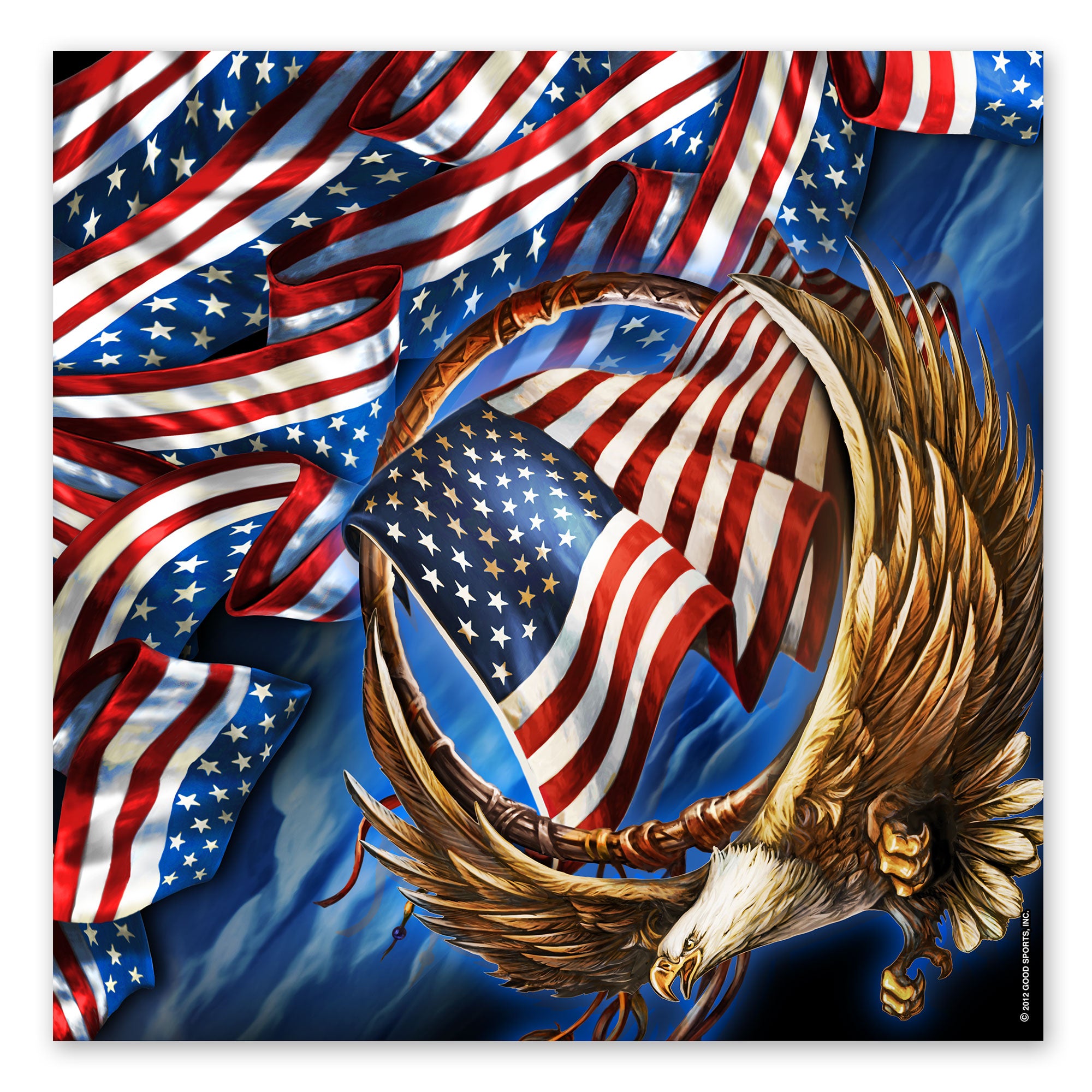 Hot Leathers BAB1092 Hoop Eagle Bandana