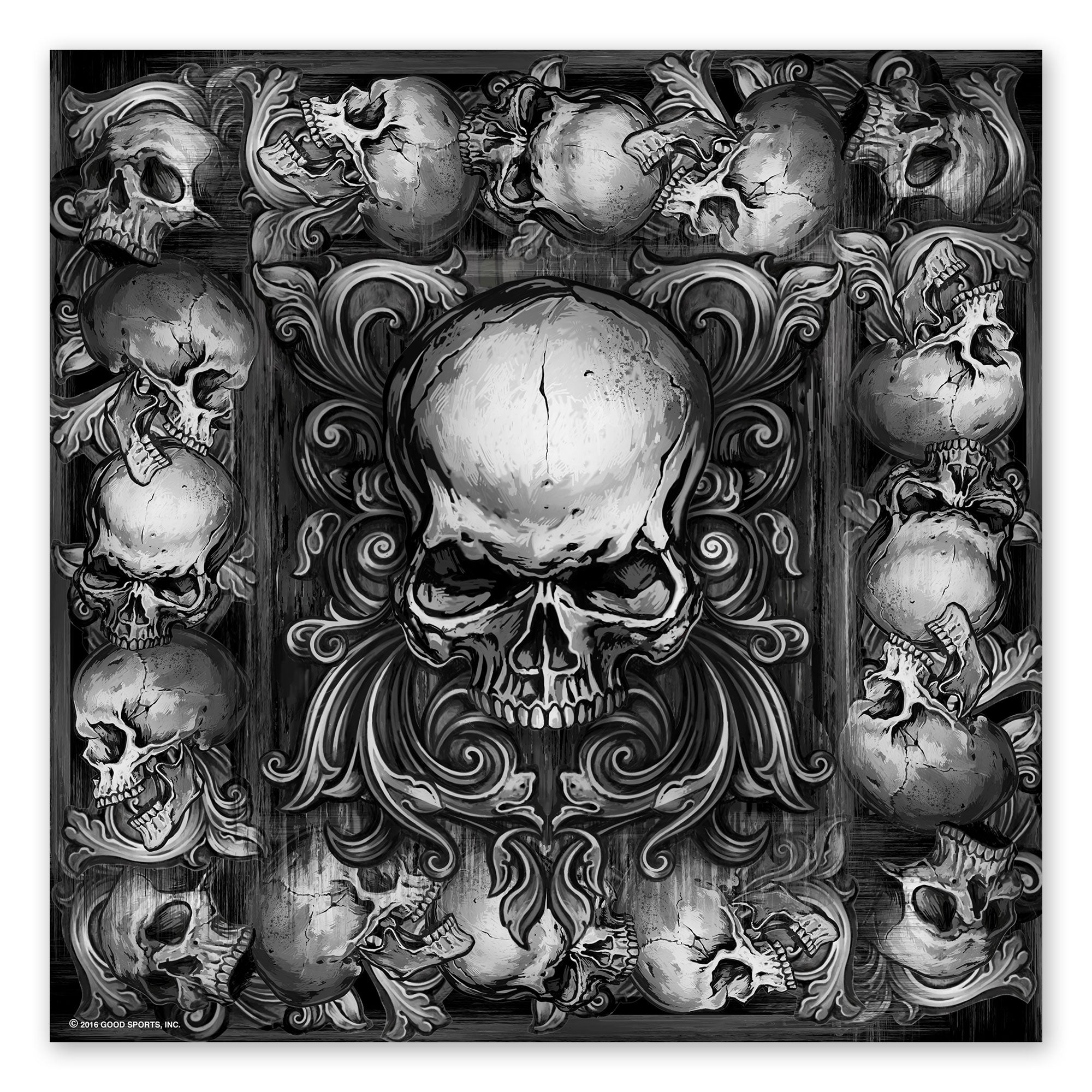 Hot Leathers BAB1093 Over Shoulder Skulls Bandana