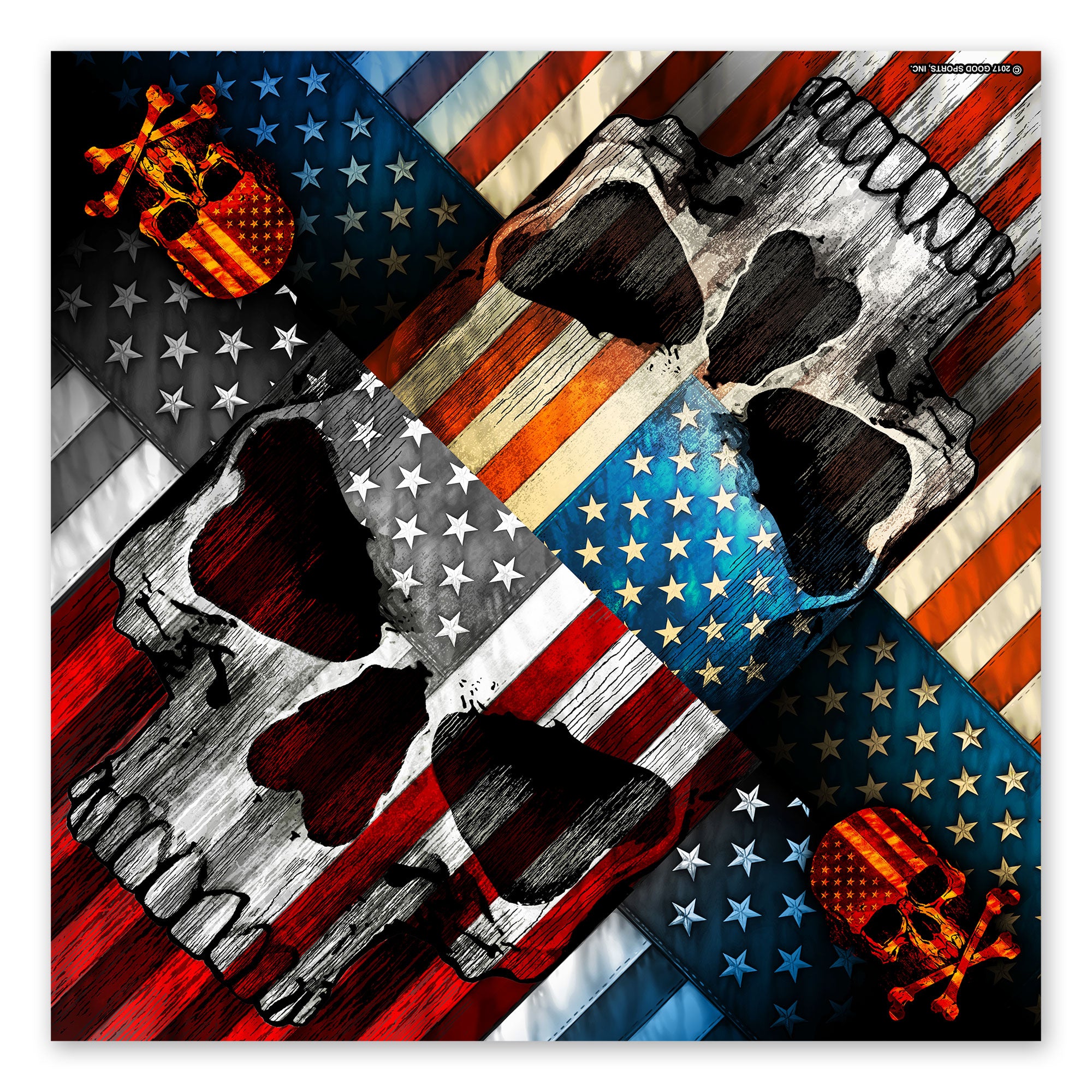 Hot Leathers Patriot Skull Bandana BAB1097