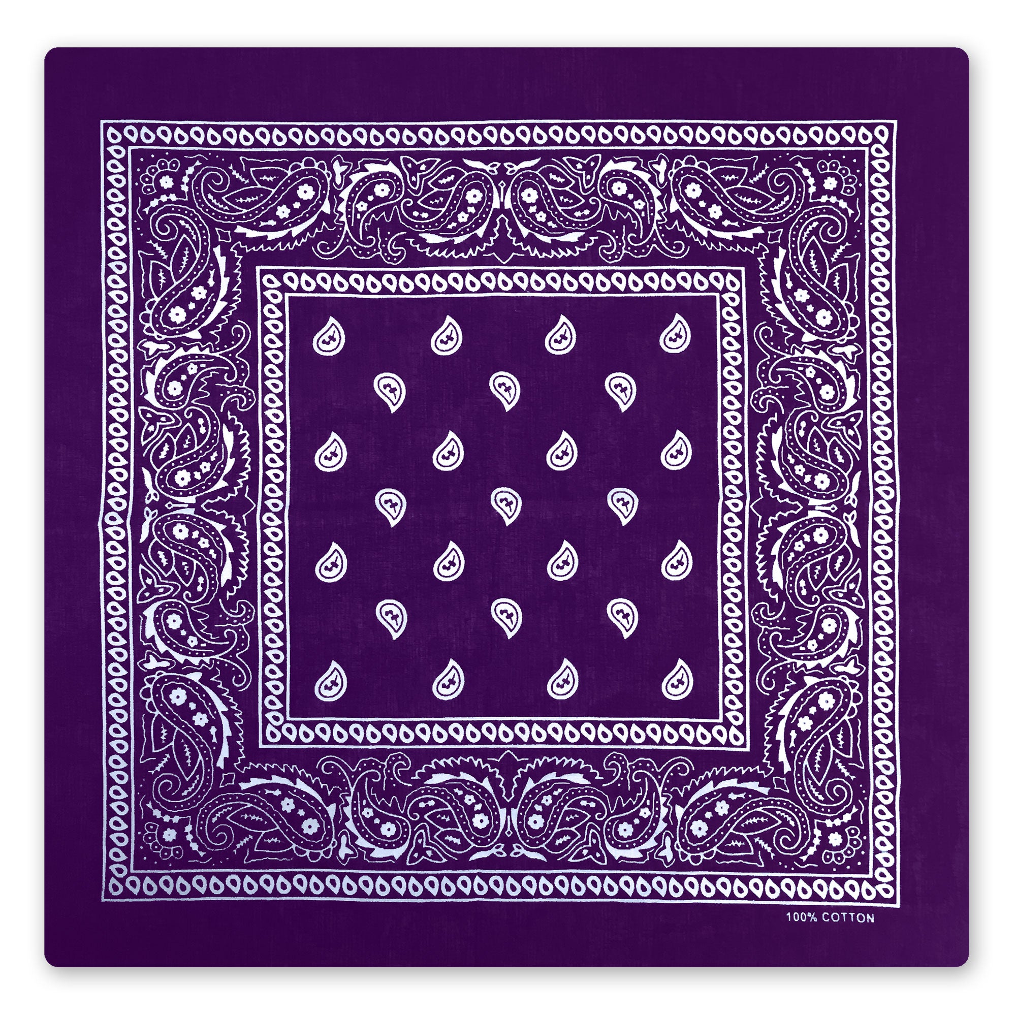 Hot Leathers BAP1002 Classic Purple Paisley Bandana