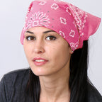 Hot Leathers BAP1007 Classic Hot Pink Paisley Bandana
