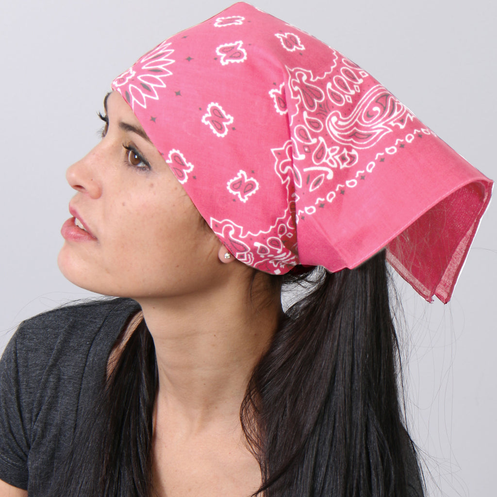 Hot Leathers BAP1007 Classic Hot Pink Paisley Bandana