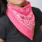 Hot Leathers BAP1007 Classic Hot Pink Paisley Bandana