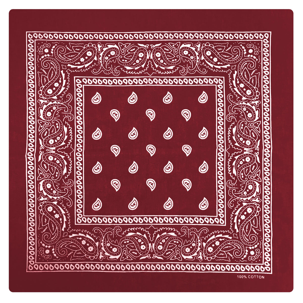 Hot Leathers BAP1011 Classic Burgundy Paisley Bandana