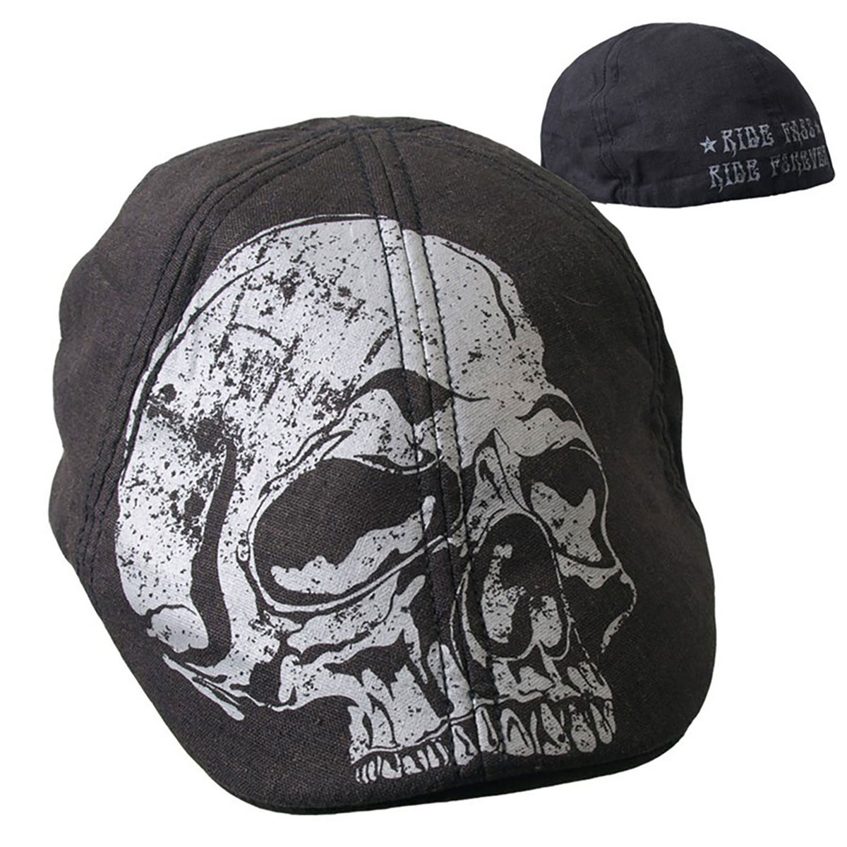 Hot Leathers Skull Design Pub Cap BCD1002