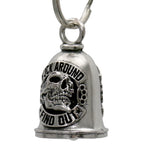 Hot Leathers Fuck Around Skull Motorcycle Bell - Silver - 1"X1.5" - BED2049