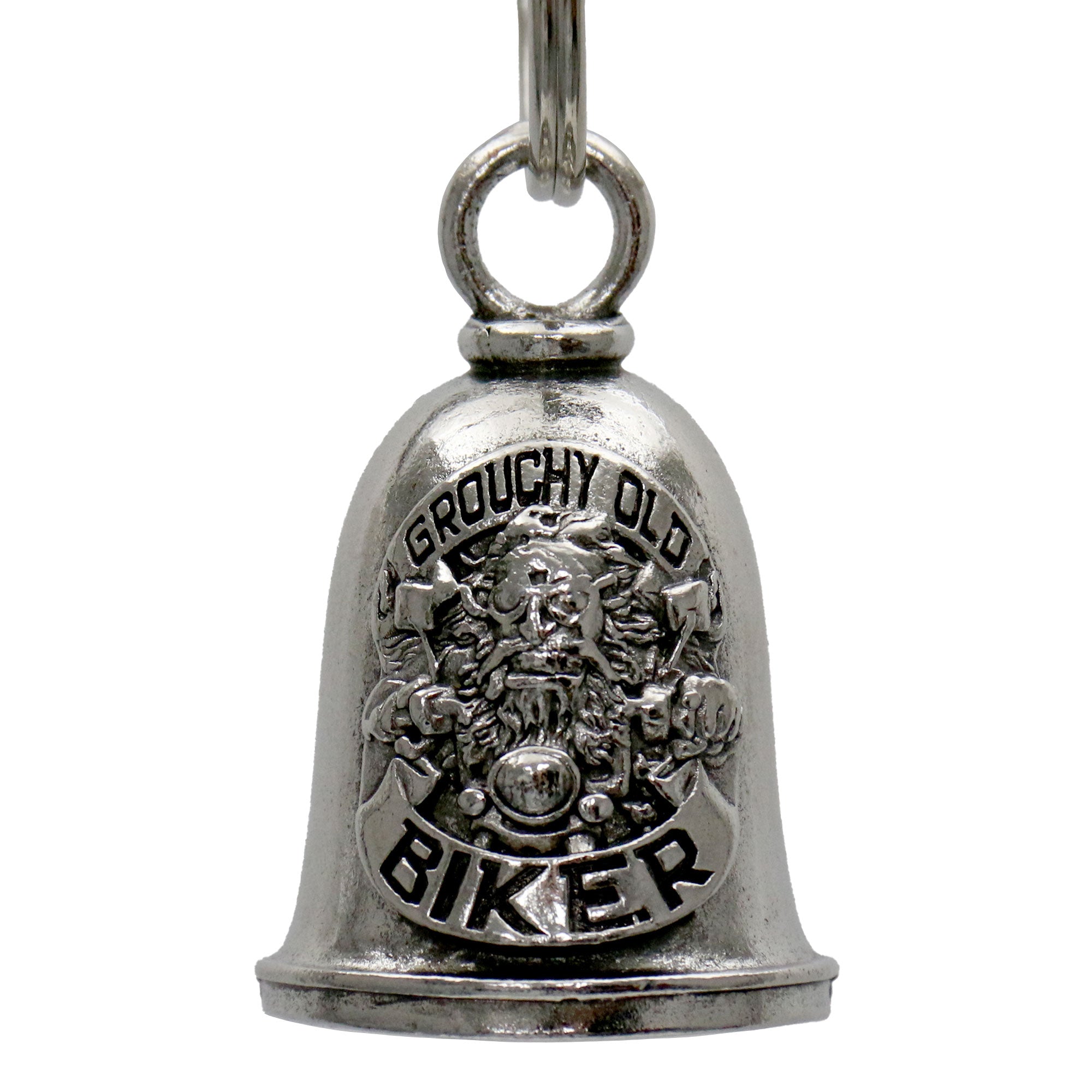 Hot Leathers Grouchy Biker Motorcycle Bell - Silver - 1"X1.5" - BED2052