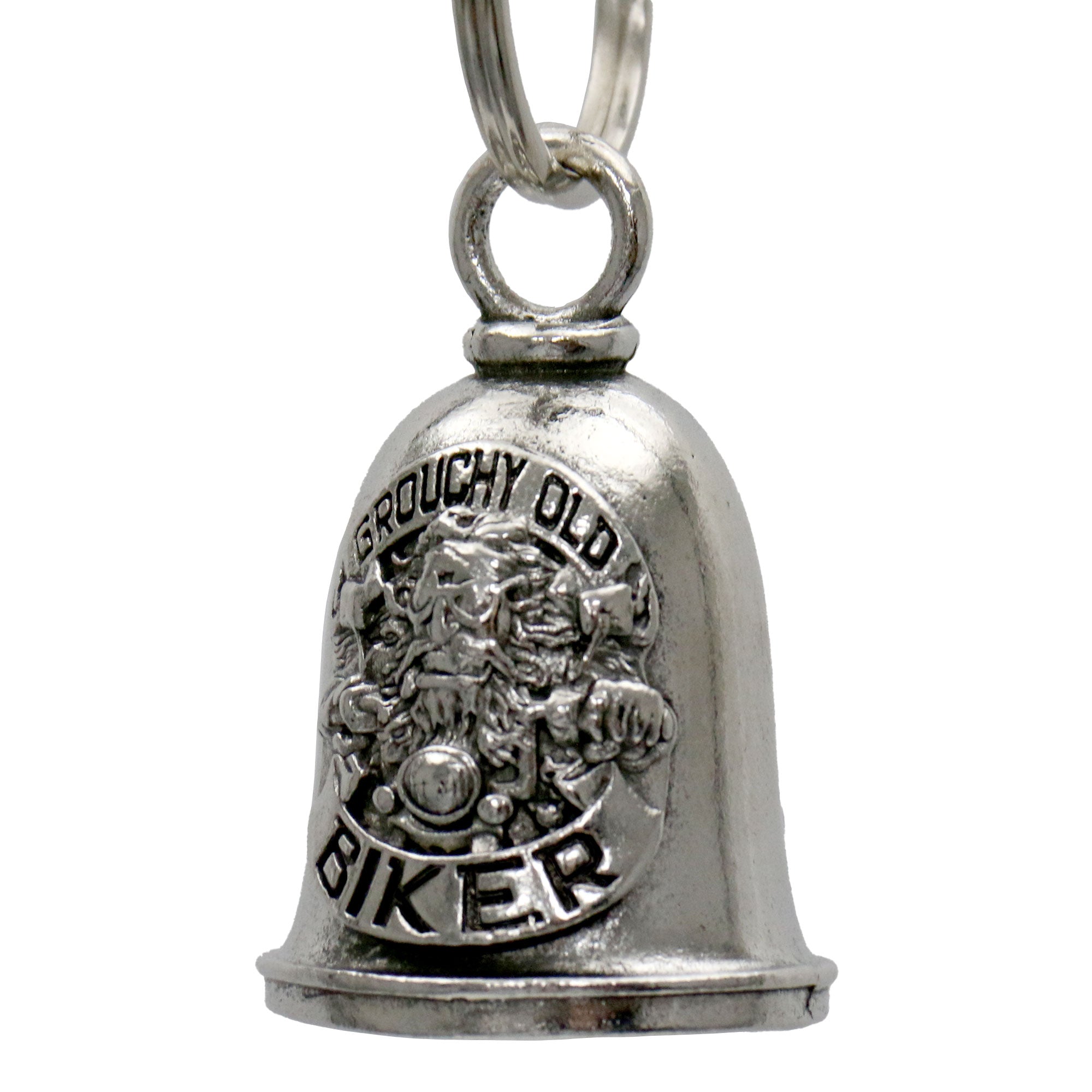Hot Leathers Grouchy Biker Motorcycle Bell - Silver - 1"X1.5" - BED2052