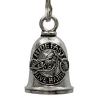 Hot Leathers Ride Fast Live Hard Motorcycle Bell - Silver - 1"X1.5" - BED2076