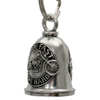 Hot Leathers Ride Fast Live Hard Motorcycle Bell - Silver - 1"X1.5" - BED2076