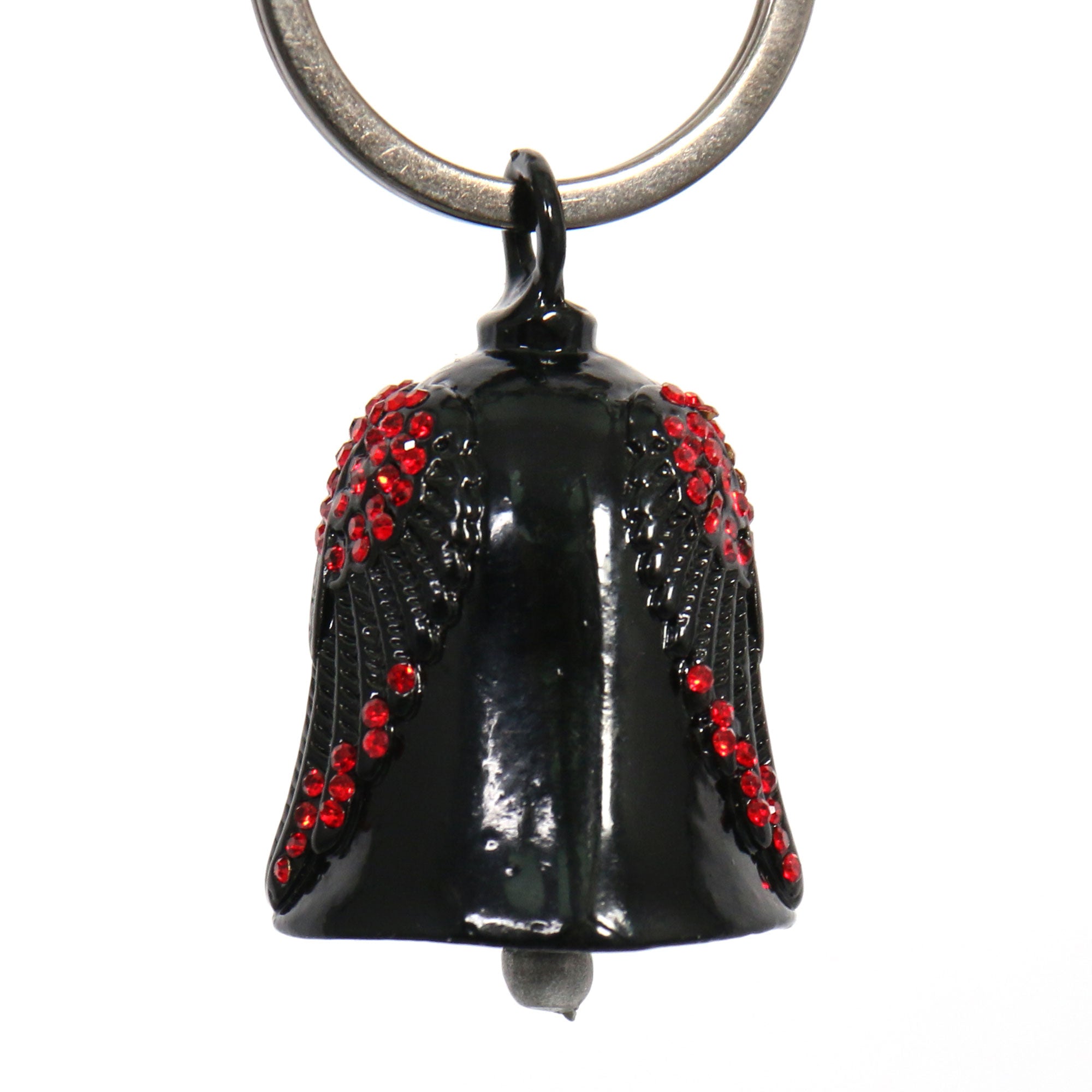 Hot Leathers Angel Wings Red Stones Bell BEM1005