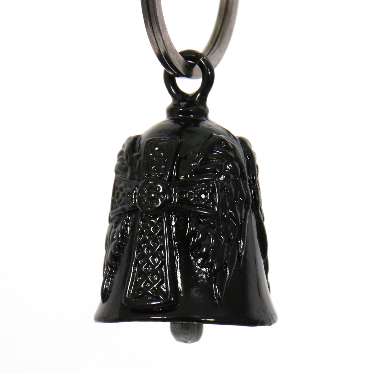 Hot Leathers Celtic Cross Angel Wings Bell BEM1009